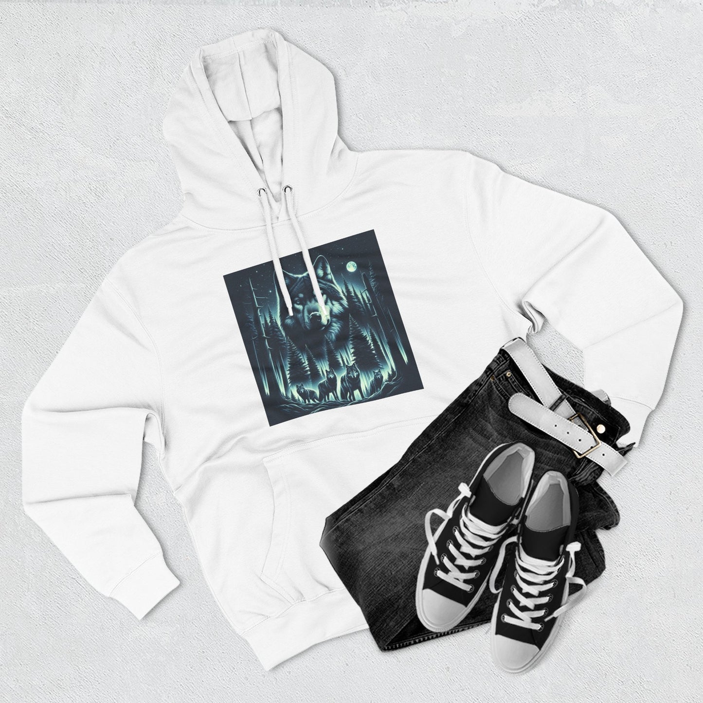 Three-Panel Fleece Hoodie